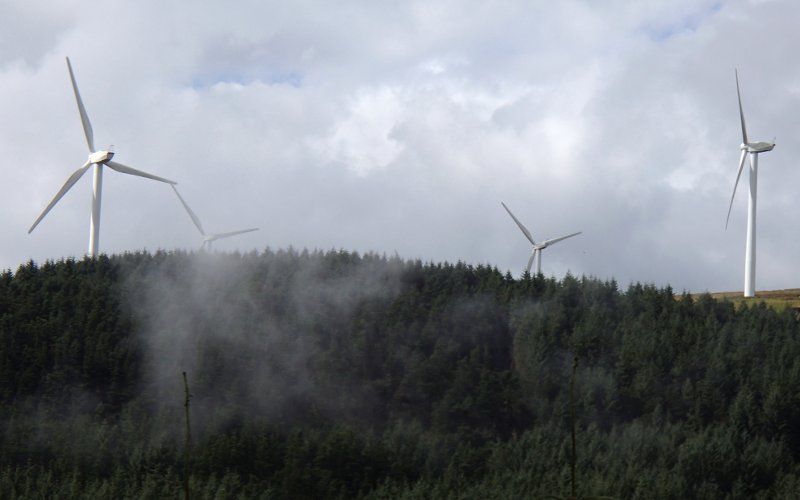 wind turbines at Afan forest park