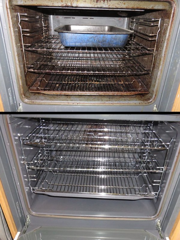 oven, before and after