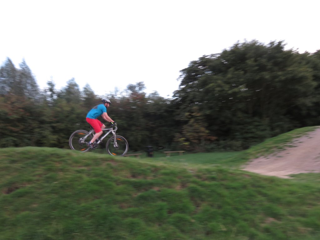 on the pump track