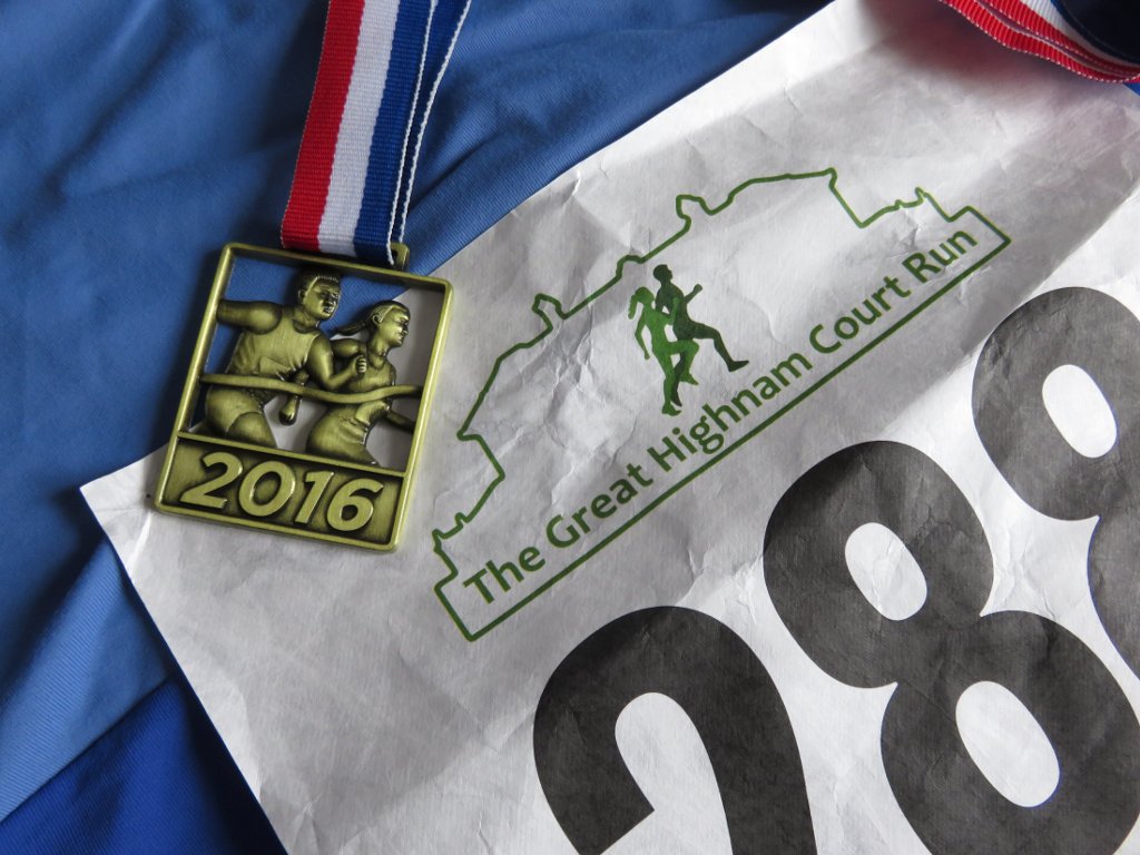 medal and race number