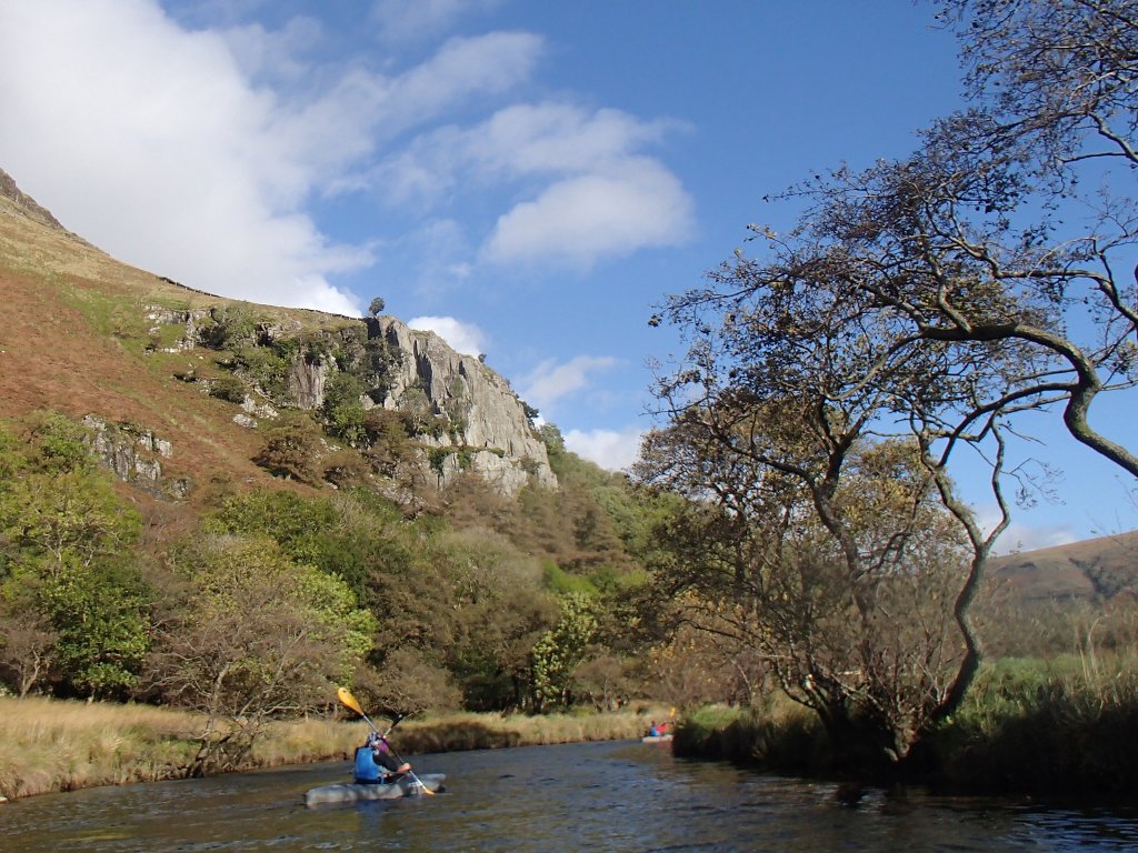 kayaking at the campsite