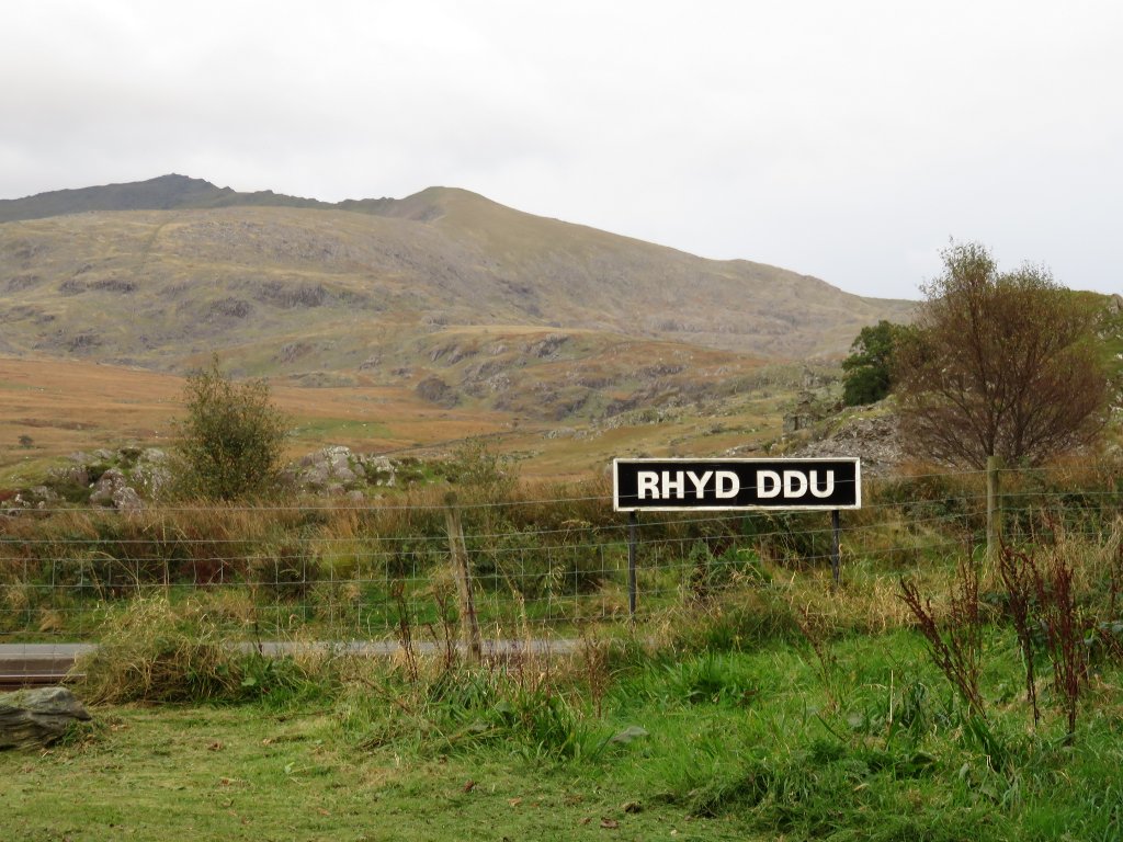 Snowdon and Rhyd Ddu sign