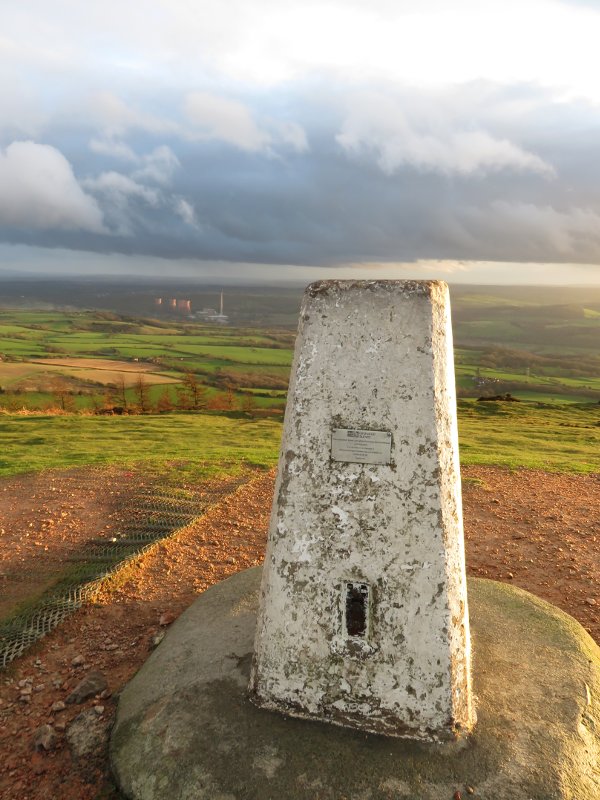 trig point on top of the Wrekin