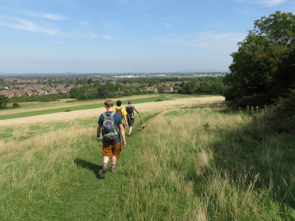 walking down into Churchdown