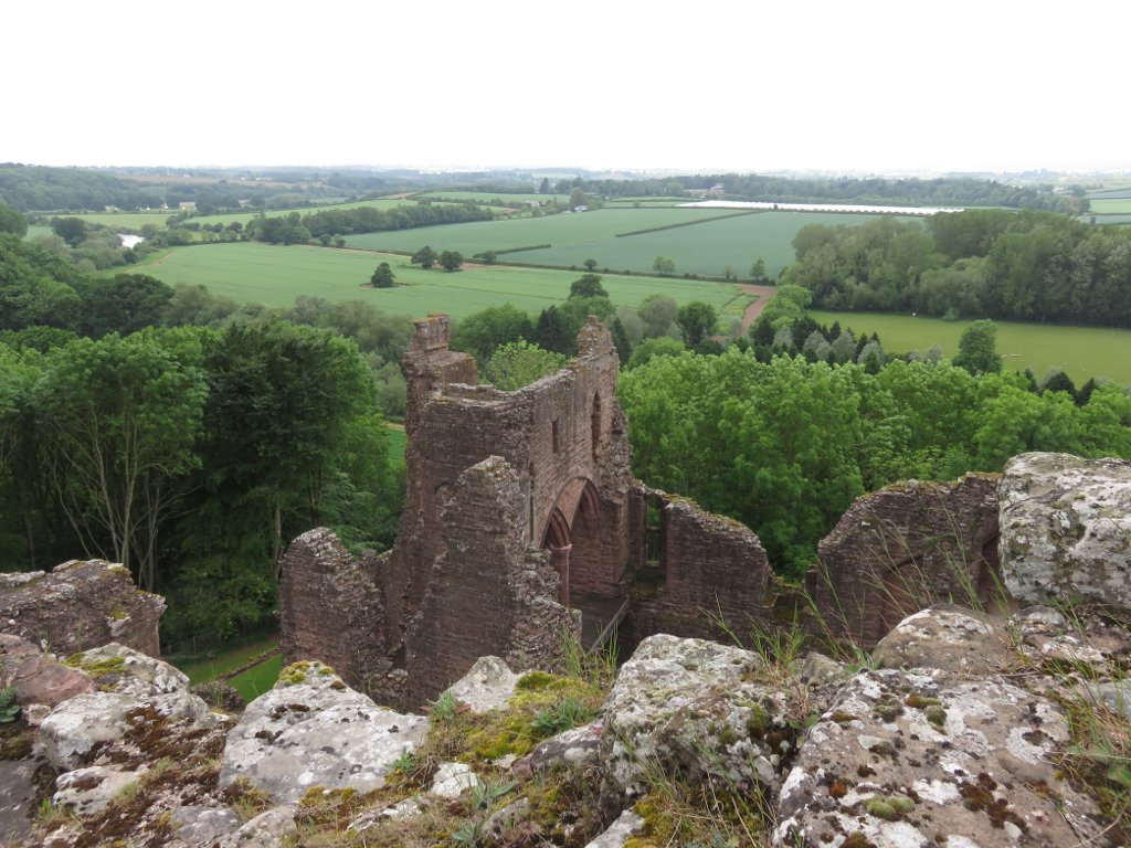 view from the top of the keep at Goodrich Castle