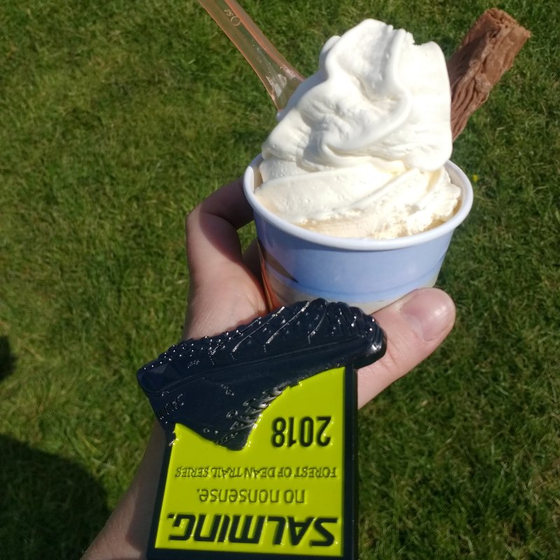 ice cream and a medal