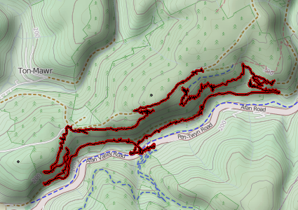 gps trace of mtb route