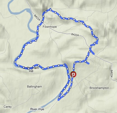 gps trace of my walking route