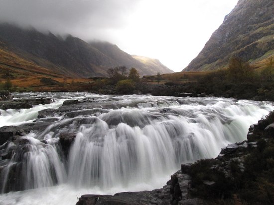 long exposure of a Glencoe waterfall