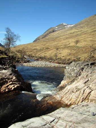view from the third drop of Triple Step, River Etive