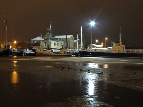 snowy/icy docks