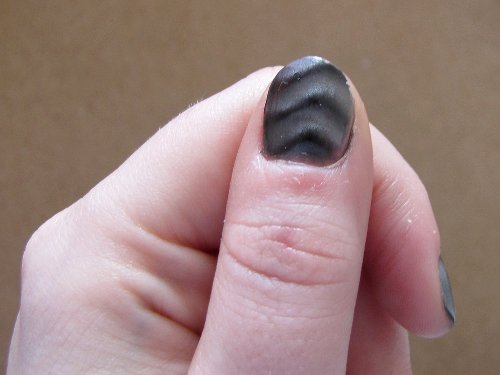 gunmetal coloured 'magnetic' nail polish