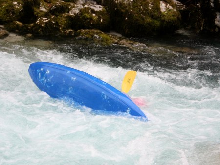 upside down on the Upper Soca