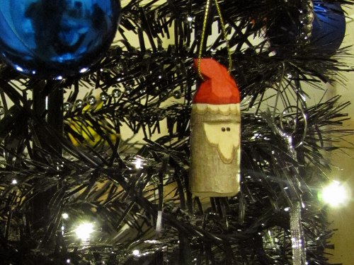 wooden elf tree decoration