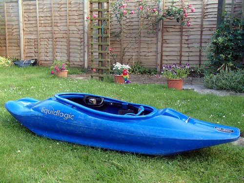 new playboat sitting in the garden